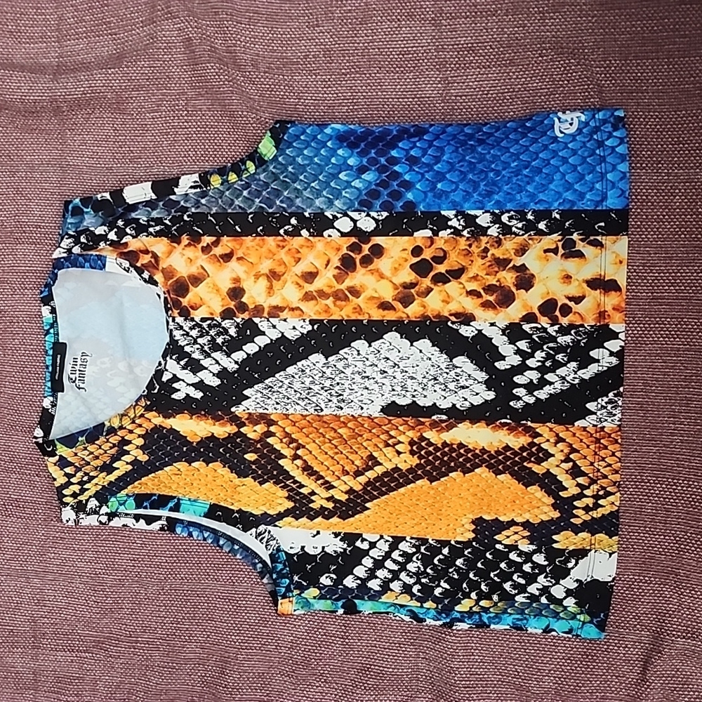 Twin Fantasy Italian Fabric Women's Cropped Top Size Small